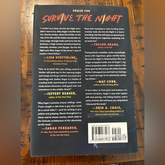 Survive the Night by Riley Sager hardcover thriller - Picture 2 of 2